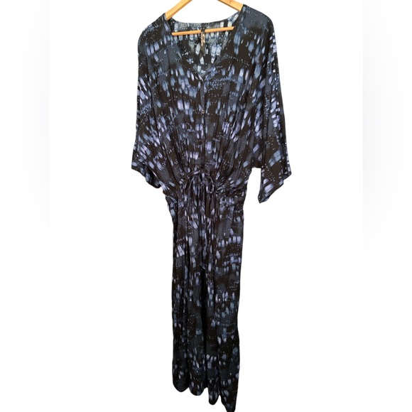 3X Melissa McCarthy Rhythm Blues Maxi Dress with Drawstring Tie Belt - Picture 3 of 17